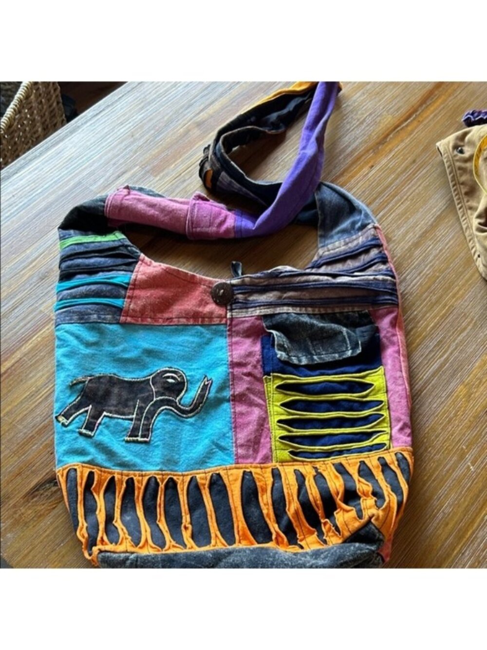 Colorful Hippie Shoulder Crossbody Elephant Bag